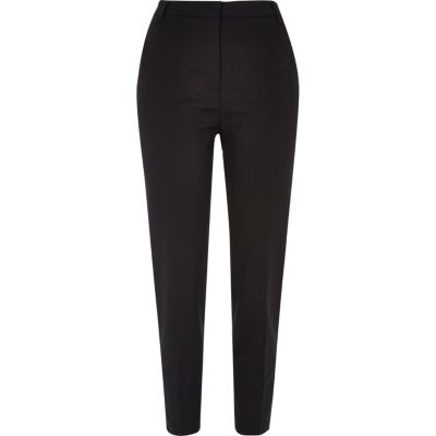 Black slim tapered smart trousers